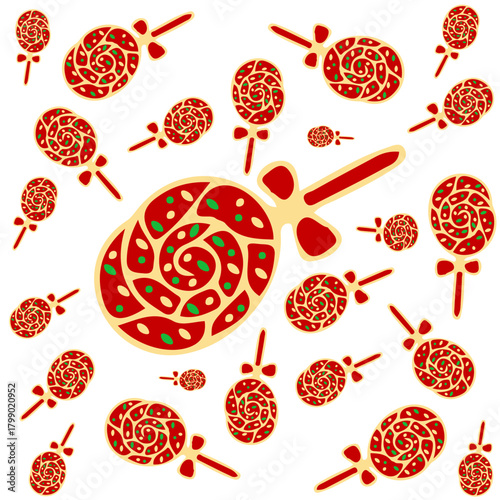 merry christmass, christmass characters for decoration of xmas holidays, collection of christmas icons, happy new year. Vector illustration