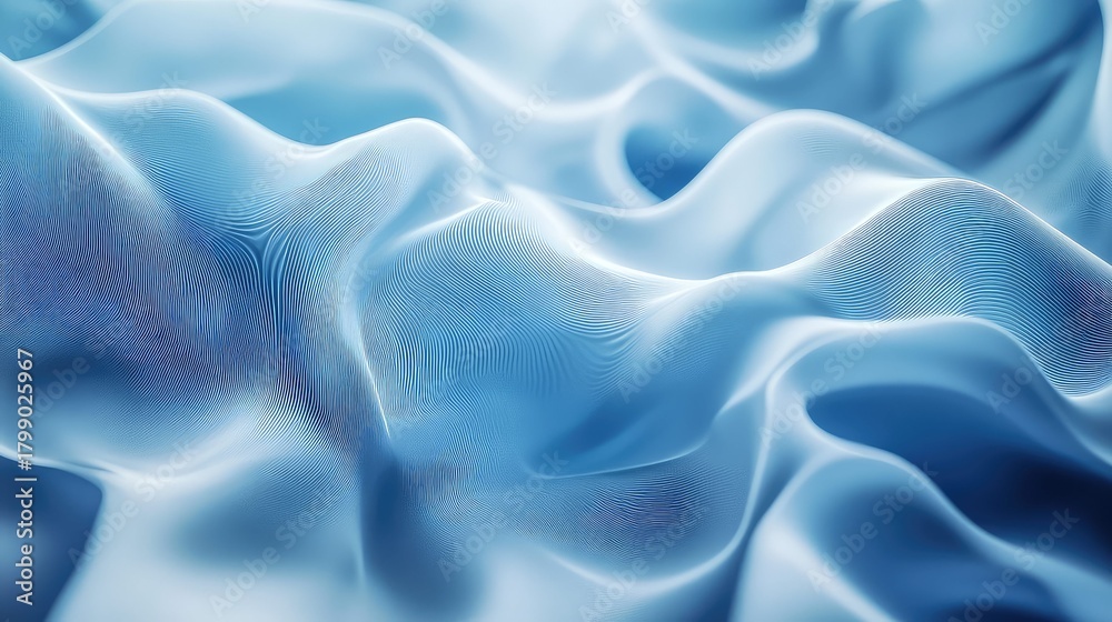 Obraz premium Abstract blue rippling waves fluid elegant texture background