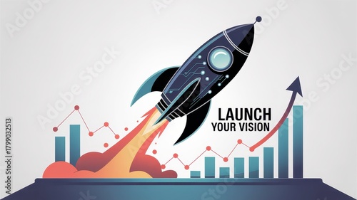 Rocket Launch Concept with Graphs for Vision and Growth