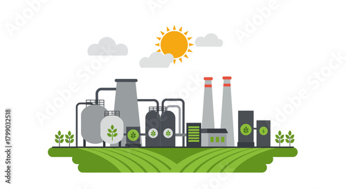 Eco Friendly Biofuel Plant Sustainable Energy Production Renewable Resources american football