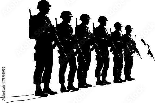 Soldier Army Squad Illustration