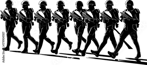 Soldier Army Squad Illustration