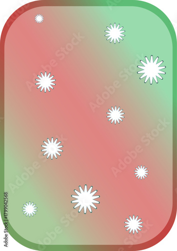 Abstract Christmas Gradient Background with White Snowflakes