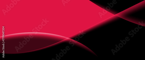 Red color abstract background illustration, copy space banner.