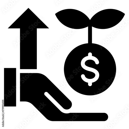 Money Growth Plant Icon