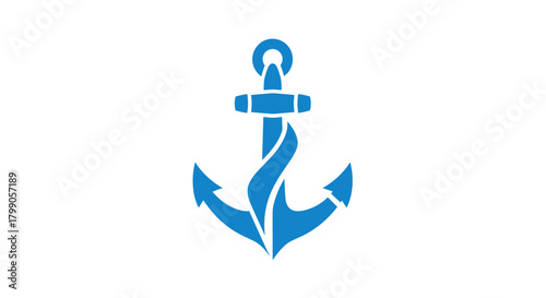 An illustrative anchor logo with stylized flowing lines signifying maritime and nautical themes.