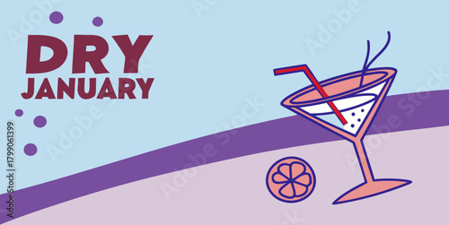 Dry January concept design for a non-alcoholic cocktail