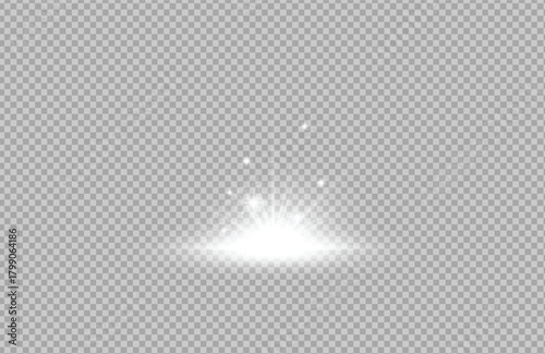 Light effect burst with sparkles