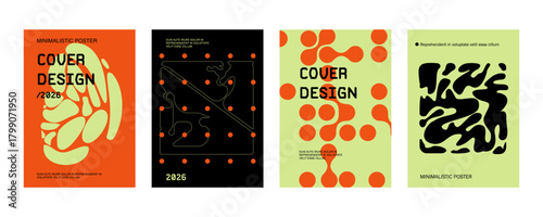 Abstract geometric poster cover design. Geometric shape. Design elements for poster, magazine, book cover, brochure.	
