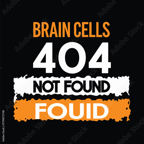 Humorous Brain Cells Error Message for Clever T-shirts