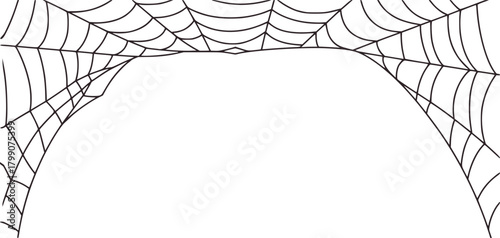 Black white spiderweb illustration nature vector