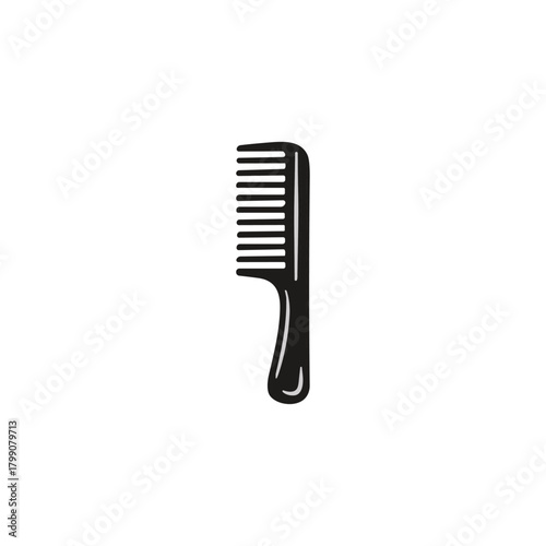 Hairbrush, comb icon logo flat vector design