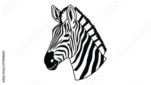 Zebra head silhouette
