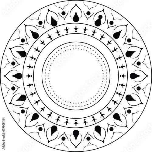 abstract round frame