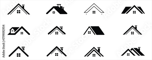 Residential Roof Silhouettes - Architecture Design Set