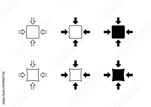 Compact size icon, minimal scalable vector symbol for small space UI, product label, responsive design