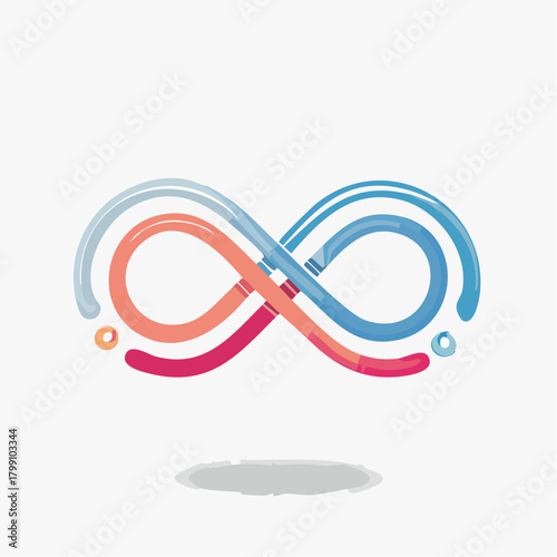 Abstract infinity symbol with pastel colors representing timelessness and continuity