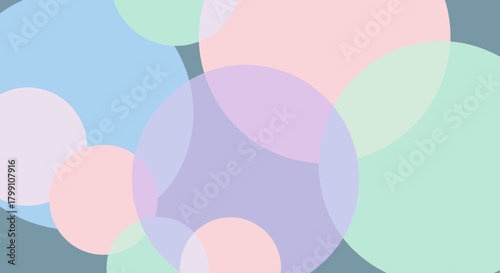 Pastel circles overlay in a modern design. Abstract background with soft color palette.