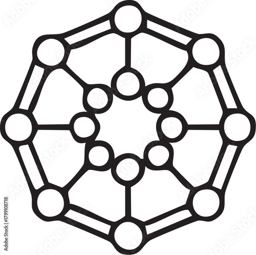 Abstract molecular structure illustration