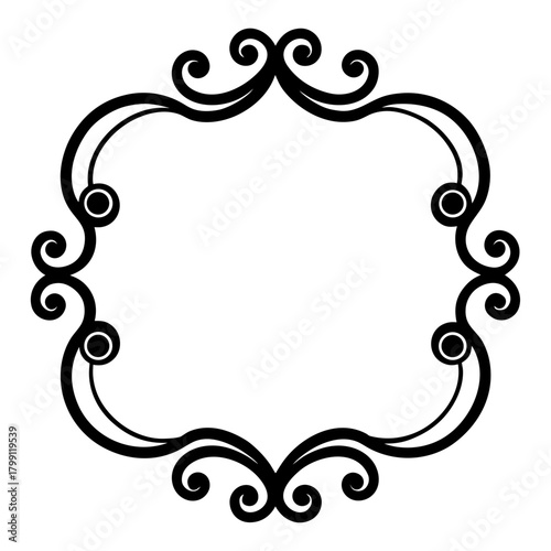 sophisticated vintage curl frame 