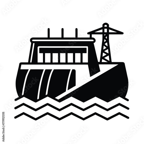 Hydro Energy Dam Icon