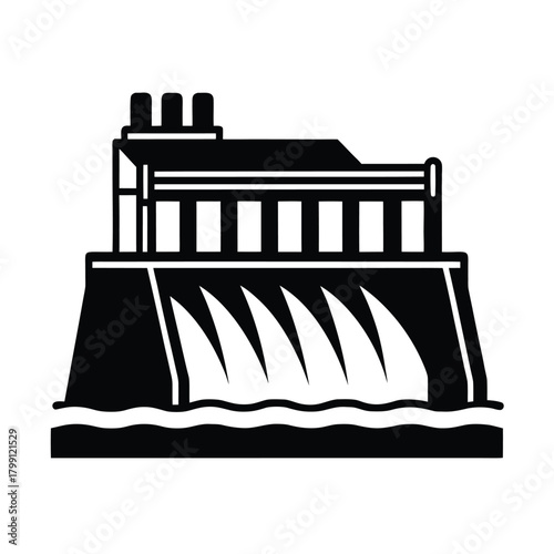 Hydroelectric Dam Icon