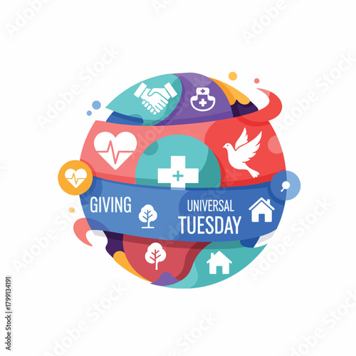Universal Giving Tuesday A Colorful Celebration of Generosity and Unity