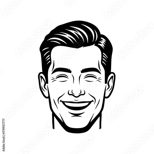 Man Smiling Happiness Joyful Expression Positive Emotion Portrait
