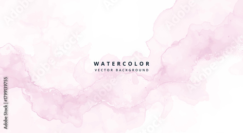 A delicate watercolor background in shades of light pink, creating a soft and dreamy texture, perfect for adding a touch of serenity to any design project isolated on