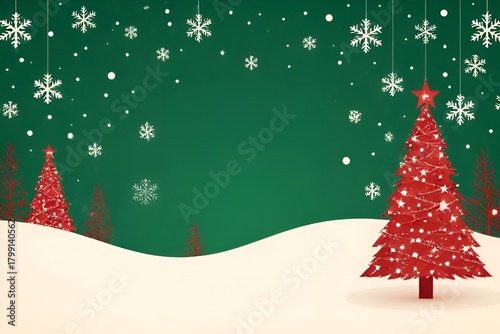 christmas background with christmas tree