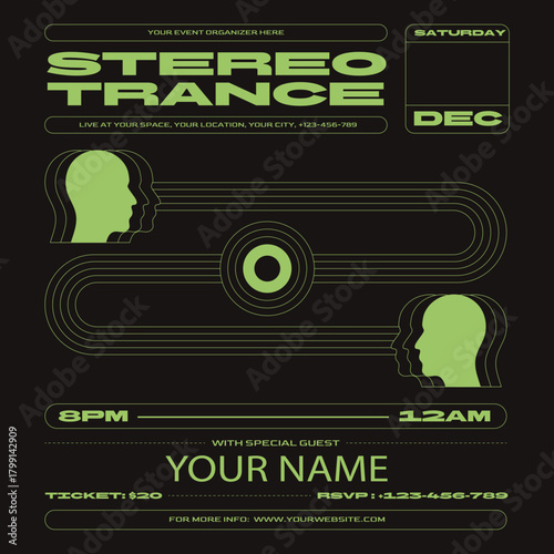 Night Club Music Flyer Social Media Post Template