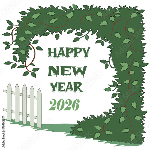 Lush green hedge natural billboard advertising space