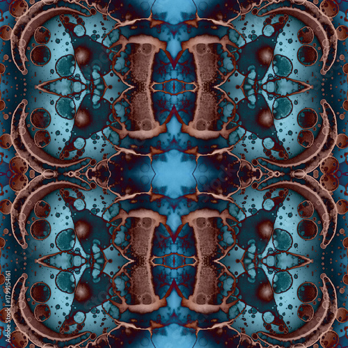 Seamless kaleidoscope pattern. Abstract texture. Creative and seamless background