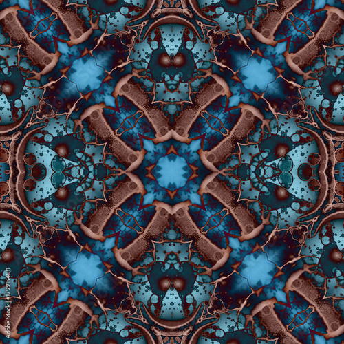 Seamless kaleidoscope pattern. Abstract texture. Creative and seamless background