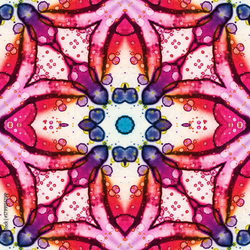 Seamless kaleidoscope pattern. Abstract texture. Creative and seamless background