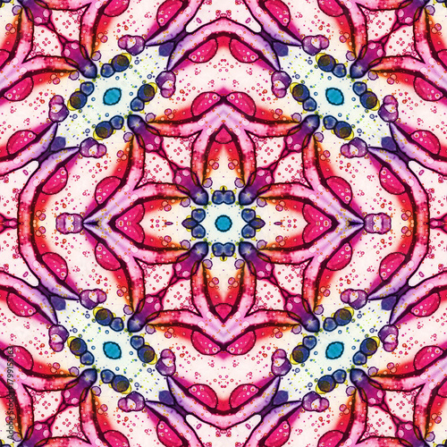 Seamless kaleidoscope pattern. Abstract texture. Creative and seamless background