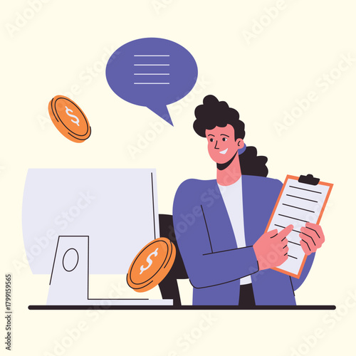 Business business professional preparing reports to maintain clear communication and support company manageme