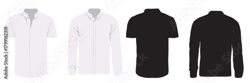 vector illustration of a business suit white shirt 