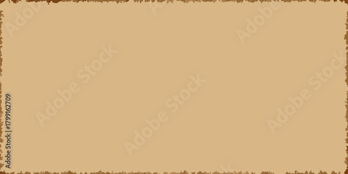 A textured brown border frames a blank parchment background evoking vintage and rustic themes