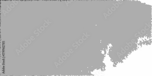 Abstract textured gray background with rough distressed edges and white space for copy