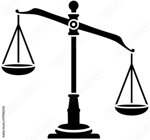 law illustration justice silhouette balance logo legal icon lawyer outline judge court concept equality punishment scale crime government scales shape weight vector graphic background
