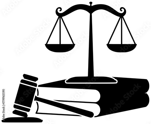 law illustration justice silhouette balance logo legal icon lawyer outline judge court concept equality punishment scale crime government scales shape weight vector graphic background