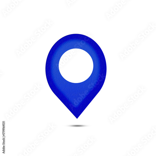 Blue 3D Location Pin Icon