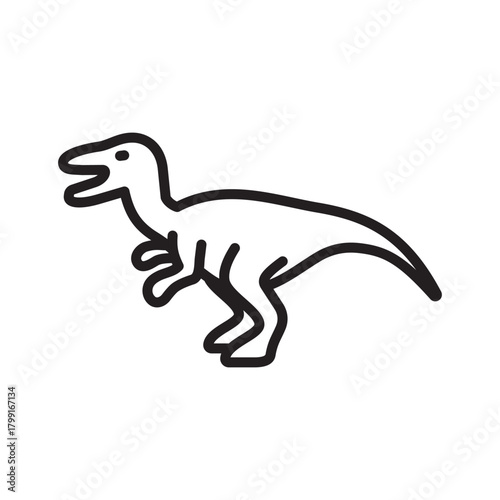 Deinonychus icon line vector design in trendy style