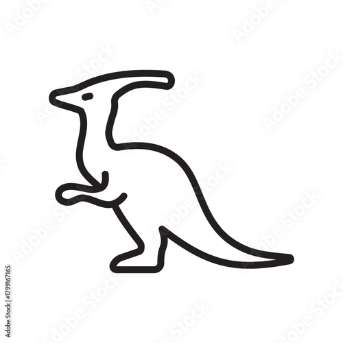 Parasaurolophus icon line vector design in trendy style