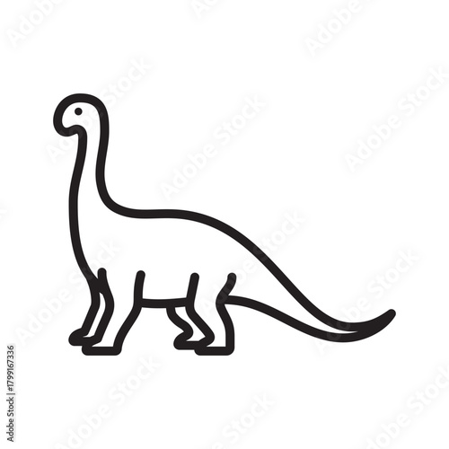Brachiosaurus icon line vector design in trendy style