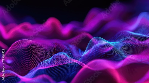 Abstract digital sound wave showing data visualization