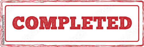 Completed stamp vector on white background