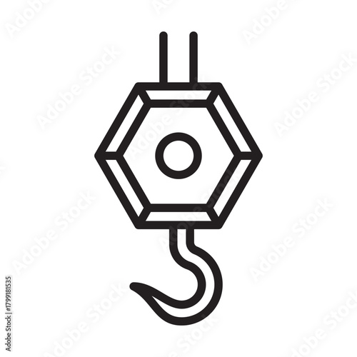 Industrial hook icon vector design in trendy style