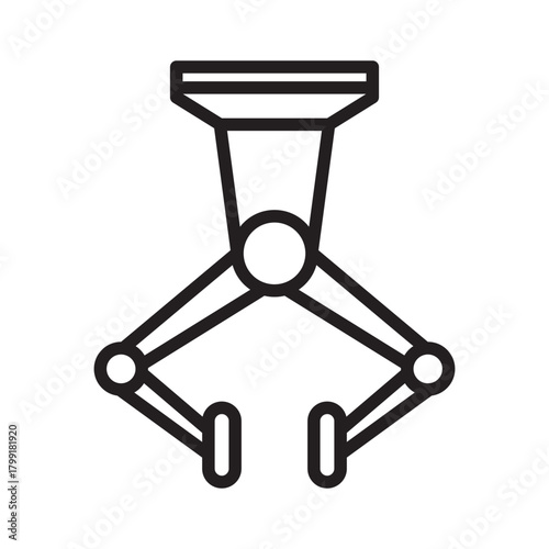 Tableau sur toile Automatic clamping machine vector icon design with trendy style